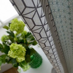 Mörkläggningsgardin I Bomull Och Linne I Nordisk Stil, Måttbeställd, Geometrisk Jacquard För Vardagsrum Och Sovrum