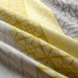 Mörkläggningsgardin I Bomull Och Linne I Nordisk Stil, Måttbeställd, Geometrisk Jacquard För Vardagsrum Och Sovrum