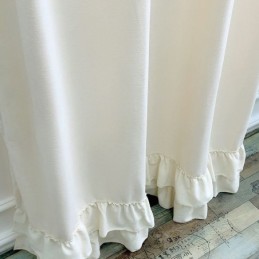 Enfärgade Skarvgardiner I Chenille I Nordisk Stil För Vardagsrum Och Sovrum