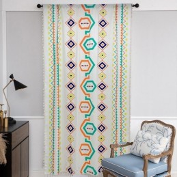 Linnegardiner Geometriskt Tryckt Nordisk Stil För Vardagsrum Sovrum