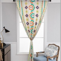 Linnegardiner Geometriskt Tryckt Nordisk Stil För Vardagsrum Sovrum