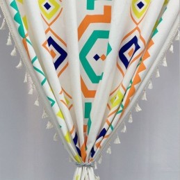 Linnegardiner Geometriskt Tryckt Nordisk Stil För Vardagsrum Sovrum