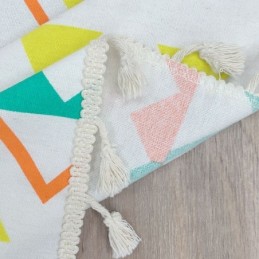 Linnegardiner Geometriskt Tryckt Nordisk Stil För Vardagsrum Sovrum