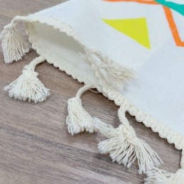 Linnegardiner Geometriskt Tryckt Nordisk Stil För Vardagsrum Sovrum