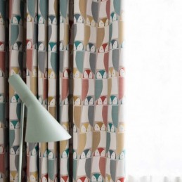 Modern Tecknad Gardin Måttbeställd Gardin Söt Uggla Tryck Mjuk Mörkläggningsgardin Barnrumstyg