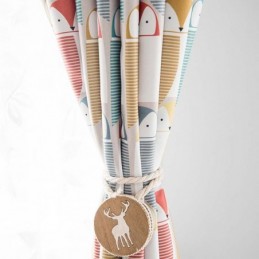 Modern Tecknad Gardin Måttbeställd Gardin Söt Uggla Tryck Mjuk Mörkläggningsgardin Barnrumstyg