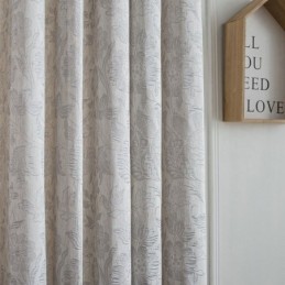 Nordisk Mörkläggningsgardin Måttbeställd Gardin Linne Växt Jacquard För Vardagsrum Sovrum