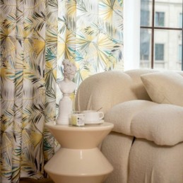 Bomullsgardiner Amerikanskt Färgglatt Bananblad