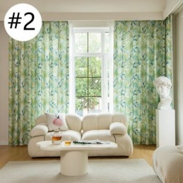 Bomullsgardiner Amerikanskt Färgglatt Bananblad