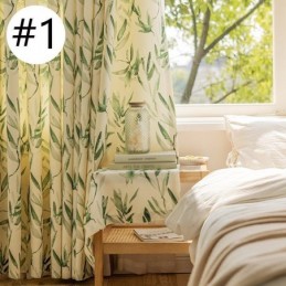 Amerikanska Chevron-Gardiner Med Bläckmönster Och Bambublad