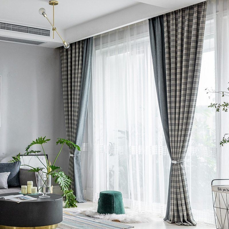 Gardiner Moderna Enkla Hundtandsmönster