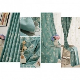 Broderad Växtgardin Måttbeställd Gardin I Nordisk Stil Bomull För Vardagsrum/Sovrum