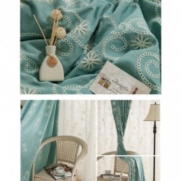 Broderad Växtgardin Måttbeställd Gardin I Nordisk Stil Bomull För Vardagsrum/Sovrum