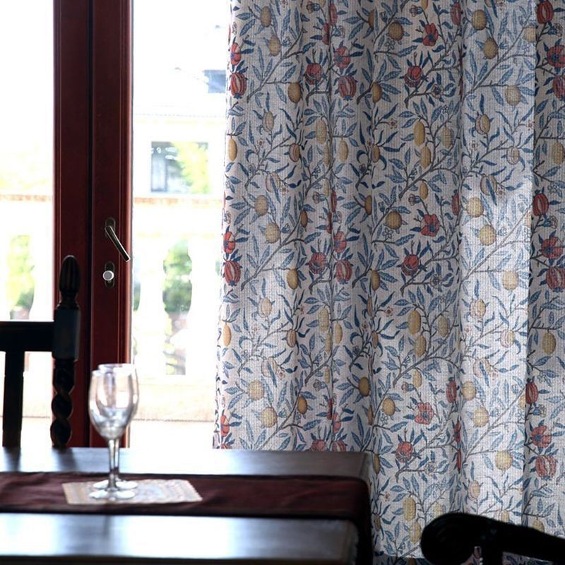 Växtmönstergardin Måttbeställd Gardin Minimalistisk Mörkläggningsgardin För Vardagsrum/Sovrum