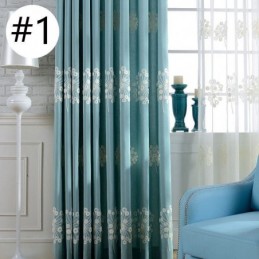 Mörkläggningsgardin I Bomull, Måttbeställd, Nordisk Maskros Broderad, För Vardagsrum/Sovrum