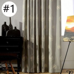 Mörkläggningsgardin Måttbeställd Gardin Nordisk Broderad För Vardagsrum/Sovrum