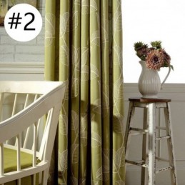 Mörkläggningsgardin I Bomull Och Linne, Måttbeställd, Nordisk Lövverk, Broderad För Vardagsrum Och Sovrum