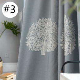 Nordisk Linnegardin Måttbeställd Gardinträd Broderat För Vardagsrum/Sovrum