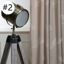 Mörkläggningsgardin I Bomull, Måttbeställd, Broderad Nordisk Lövgardin, För Vardagsrum/Sovrum