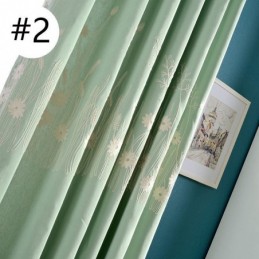 Mörkläggningsgardin I Bomull, Måttbeställd, Broderad Nordisk Växt, För Vardagsrum/Sovrum