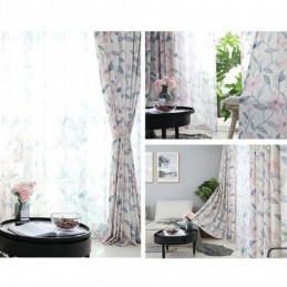 Mörkläggningsgardin I Bomull, Måttbeställd, Nordisk Stil, Växttryck, För Vardagsrum/Sovrum