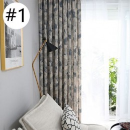 Mörkläggningsgardiner I Bomull Och Linne, Nordiskt Tryck, För Vardagsrum Och Sovrum