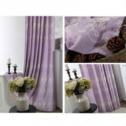 Nordisk Växtbroderad Gardin Måttbeställd Gardin I Linne För Vardagsrum/Sovrum