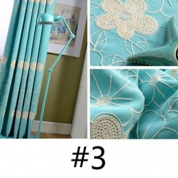 Mörkläggningsgardin I Bomull Och Linne I Nordisk Stil, Måttbeställd, Blombroderad Gardin För Vardagsrum Och Sovrum