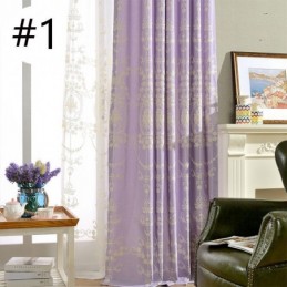 Mörkläggningsgardin I Europeisk Bomull, Måttbeställd, Broderad Blomma