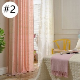 Mörkläggningsgardin I Europeisk Bomull, Måttbeställd, Broderad Blomma