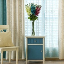 Gardin I Europeisk Pastoral Stil, Måttbeställd, Enfärgad, Tjockare Sömmar