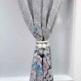 Broderad Mörkläggningsgardin, Måttbeställd Gardin, Blommiga Fönstergardiner I Europeisk Stil För Vardagsrum