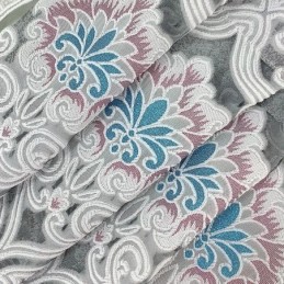 Broderad Mörkläggningsgardin, Måttbeställd Gardin, Blommiga Fönstergardiner I Europeisk Stil För Vardagsrum