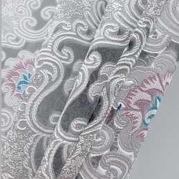 Broderad Mörkläggningsgardin, Måttbeställd Gardin, Blommiga Fönstergardiner I Europeisk Stil För Vardagsrum