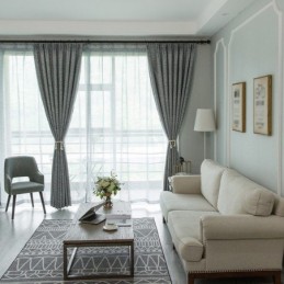 Måttbeställda Gardiner, Amerikanska Mörkläggningsgardiner Med Lövmönster