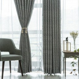 Måttbeställda Gardiner, Amerikanska Mörkläggningsgardiner Med Lövmönster