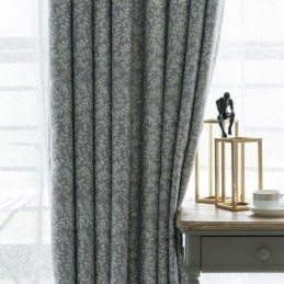 Måttbeställda Gardiner, Amerikanska Mörkläggningsgardiner Med Lövmönster