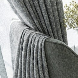 Måttbeställda Gardiner, Amerikanska Mörkläggningsgardiner Med Lövmönster