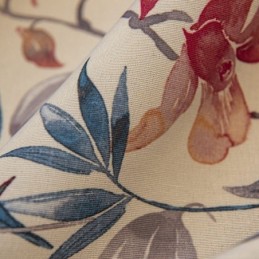 Amerikansk Polybomullsgardin Måttbeställda Gardiner Växttryckta Mörkläggningsgardiner