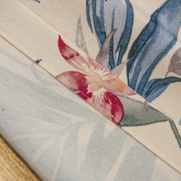 Amerikansk Polybomullsgardin Måttbeställda Gardiner Växttryckta Mörkläggningsgardiner