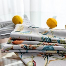 Mönstrade Gardiner Amerikanska Växter Och Fåglar Mörkläggning