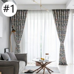 Mönstrade Gardiner Amerikanska Växter Och Fåglar Mörkläggning