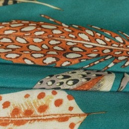 Polybomullsgardin Måttbeställd Gardin Fjädertryckta Amerikanska Halvmörkläggningsgardiner