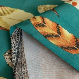 Polybomullsgardin Måttbeställd Gardin Fjädertryckta Amerikanska Halvmörkläggningsgardiner