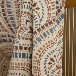 Mörkläggningsgardiner I Polycotton Med Tryck, Amerikanskt Vintagemönster