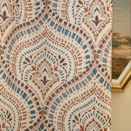 Mörkläggningsgardiner I Polycotton Med Tryck, Amerikanskt Vintagemönster