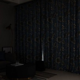 Gardiner American Vintage Blommor Mönstrade Mörkläggningsgardiner