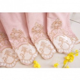 Mörkläggningsgardin I Chenille, Måttbeställd, Europeisk Stil, Blombroderi, För Vardagsrum/Sovrum