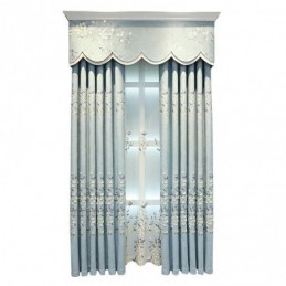 Mörkläggningsgardin Måttbeställd Gardin Nordisk Stil Växtbroderi För Vardagsrum Sovrum