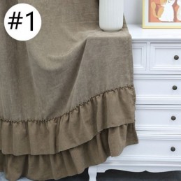 Enfärgad Chenille Mörkläggningsgardin Måttbeställd Nordisk Stil Skarvning För Vardagsrum Och Sovrum